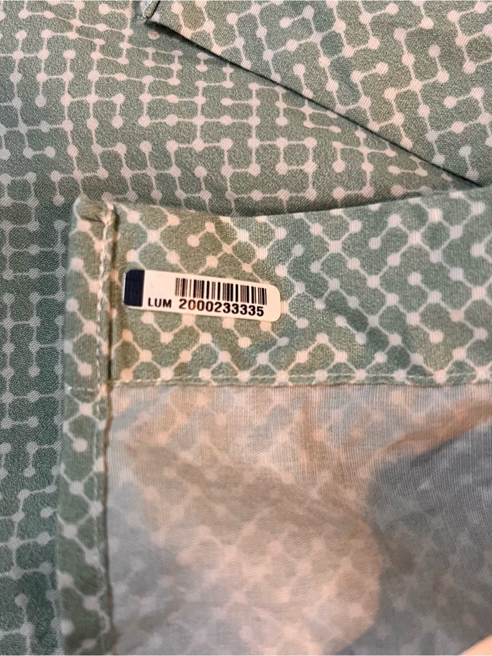 Emporio Armani Preppy Mint Green Geometric Print Dress Shirt - Picture 4 of 6